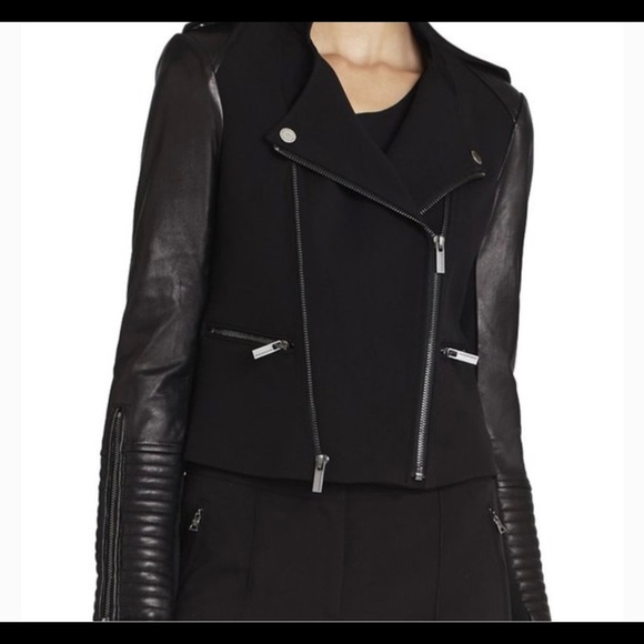 BCBGMaxazria Black Ava Moto Jacket - Small - Picture 1 of 7